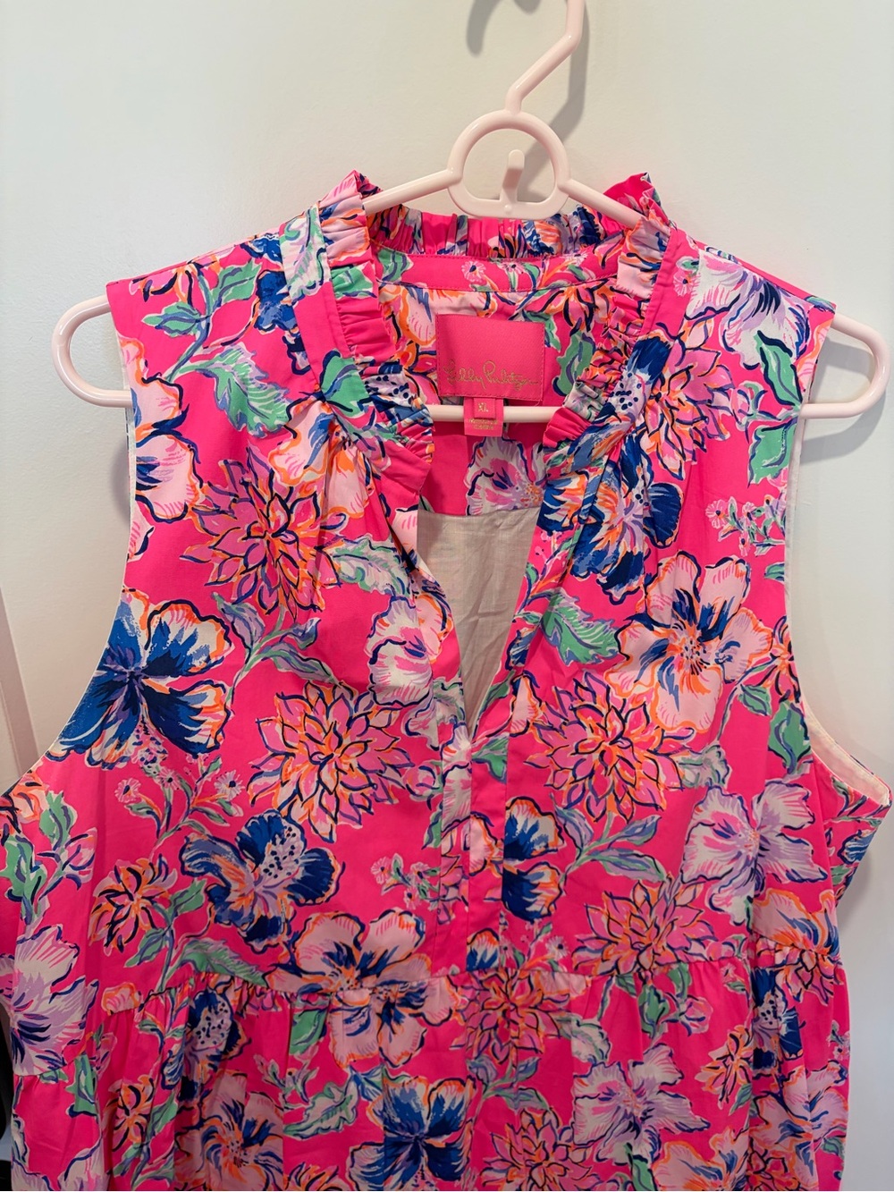 Lilly Pulitzer Pink Floral Ruffle Dress - Picture 3 of 4